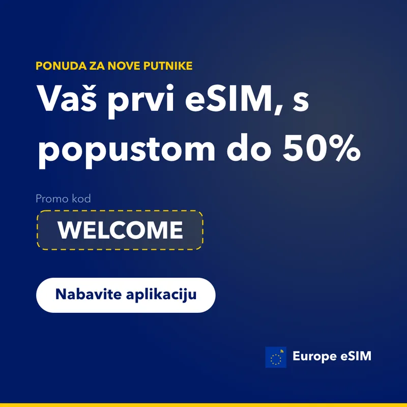 Promo kod za Europe eSIM — uštedite 15% na prvi paket
