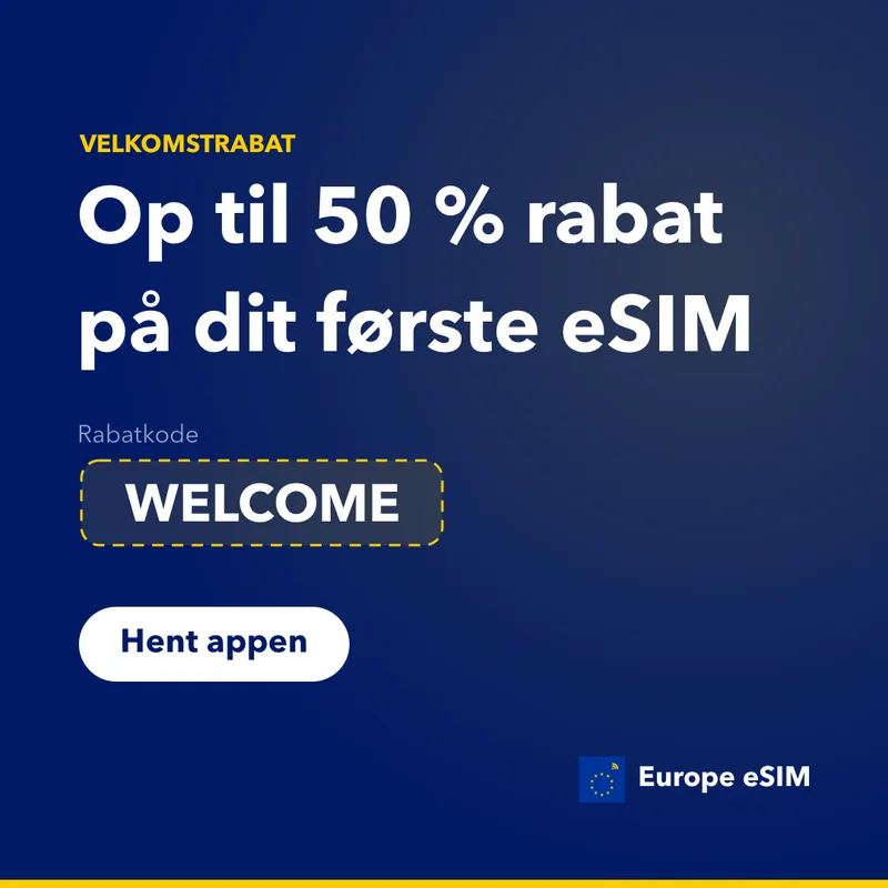 Europe eSIM-rabatkode — 15 % på første abonnement