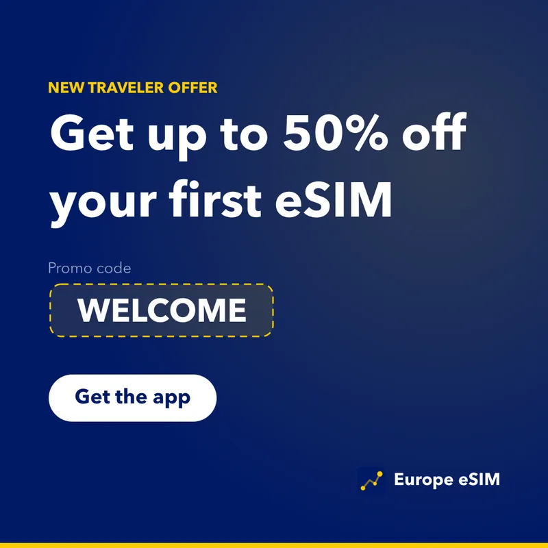 Europe eSIM Promo Code — Up to 50% Off Your First Plan