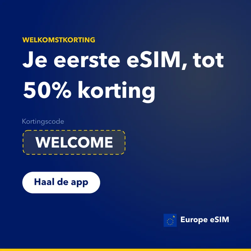 Europe eSIM-kortingscode — bespaar 15% op je eerste bundel