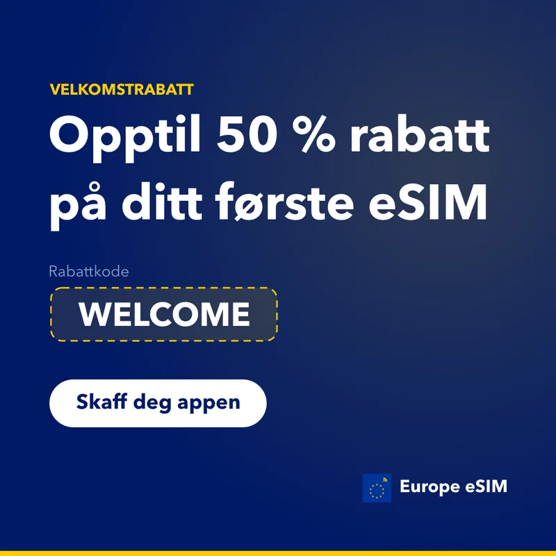Europe eSIM-rabattkode — 15 % på første abonnement