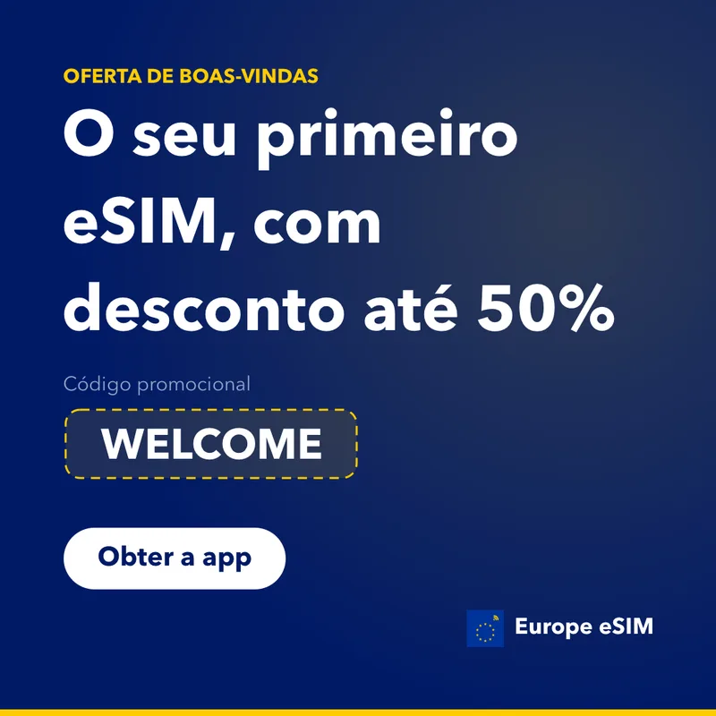 Código Promocional Europe eSIM — 15% no Primeiro Plano