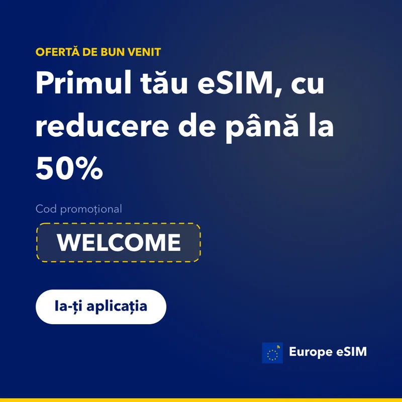 Cod promoțional Europe eSIM — 15% la primul plan