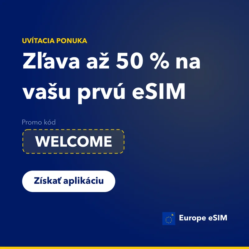 Promo kód Europe eSIM — zľava 15 % na prvý balík
