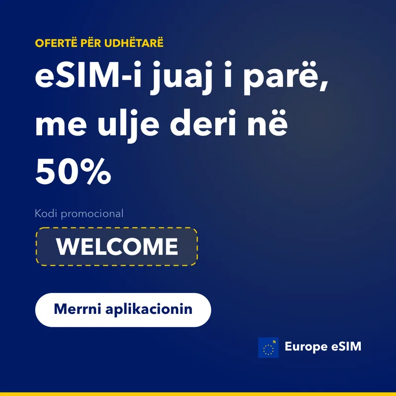 Kod promocional Europe eSIM — 15% ulje