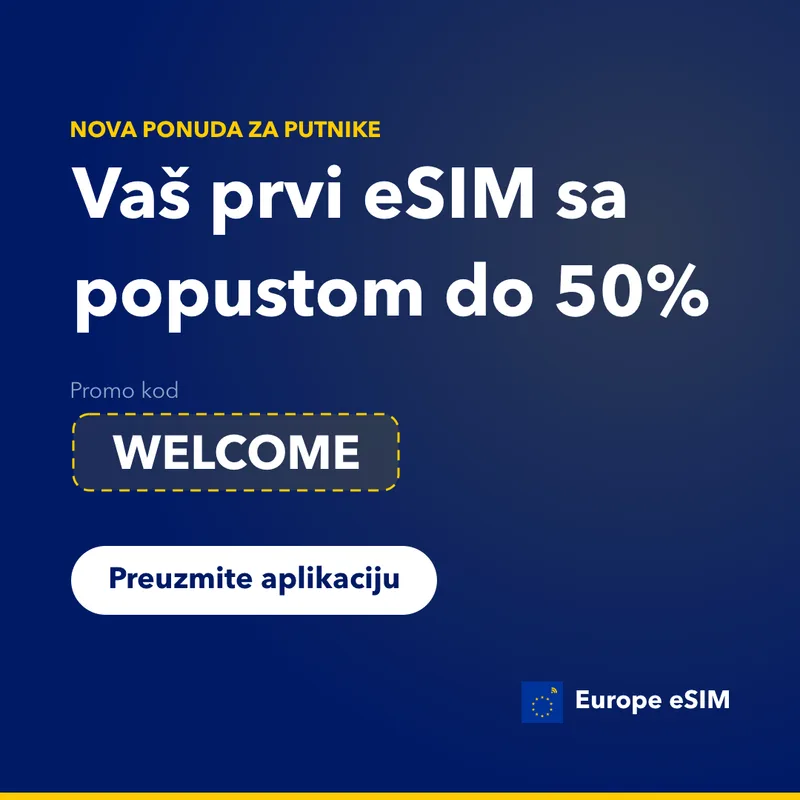 Europe eSIM promo kod — 15% na prvi paket