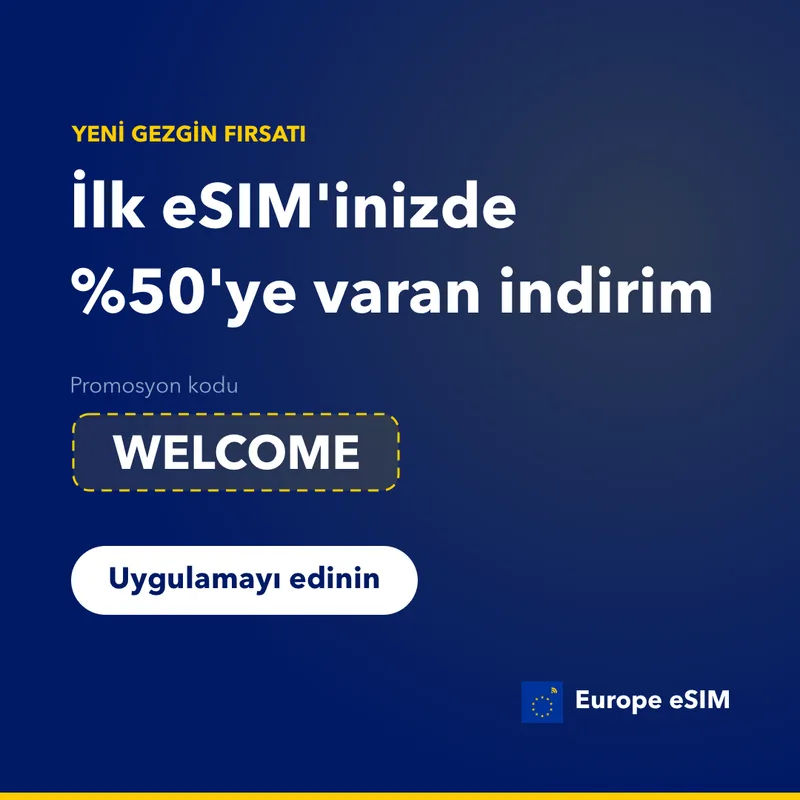 Europe eSIM Promosyon Kodu — İlk Pakette %15 Tasarruf