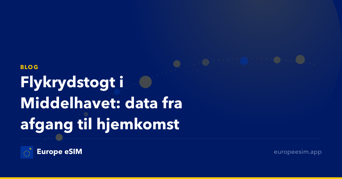 Flykrydstogt i Middelhavet: data fra afgang til hjemkomst