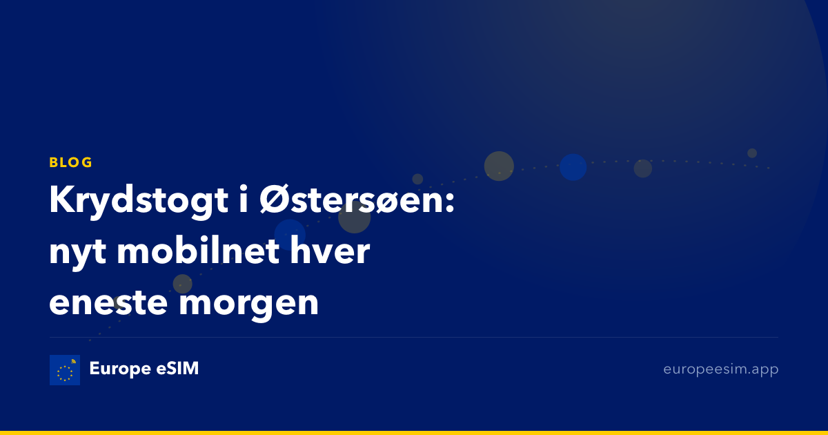 Krydstogt i Østersøen: nyt mobilnet hver eneste morgen