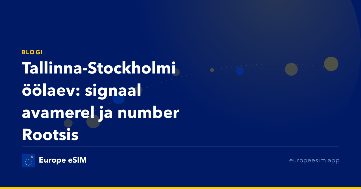 Tallinna-Stockholmi öölaev: signaal avamerel ja number Rootsis