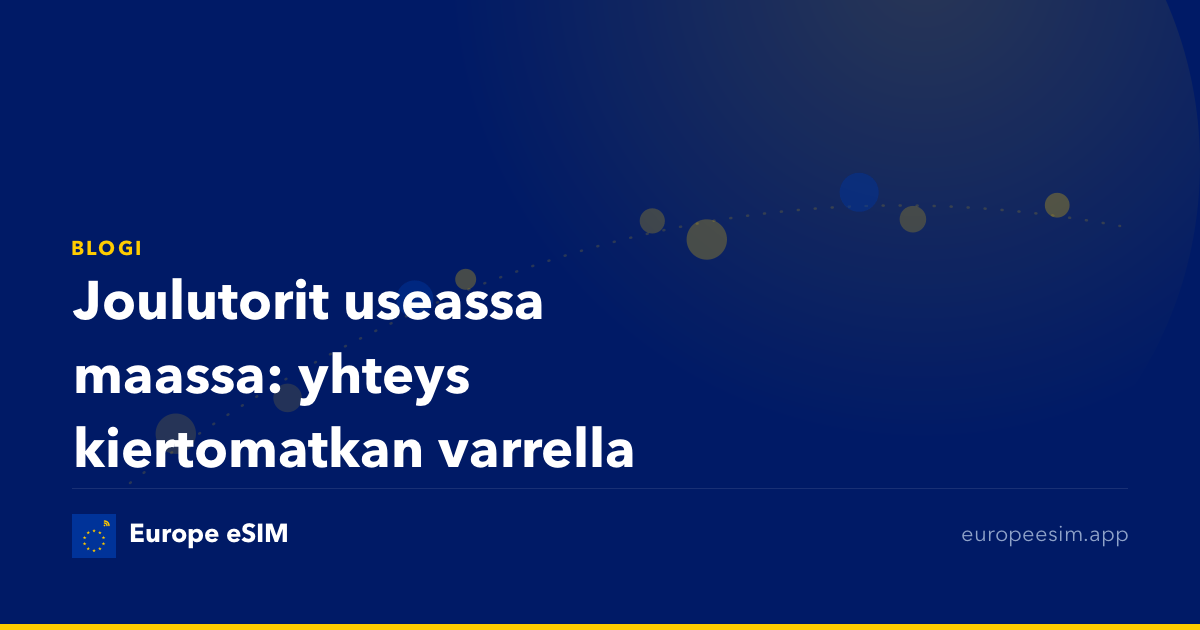 Joulutorit useassa maassa: yhteys kiertomatkan varrella