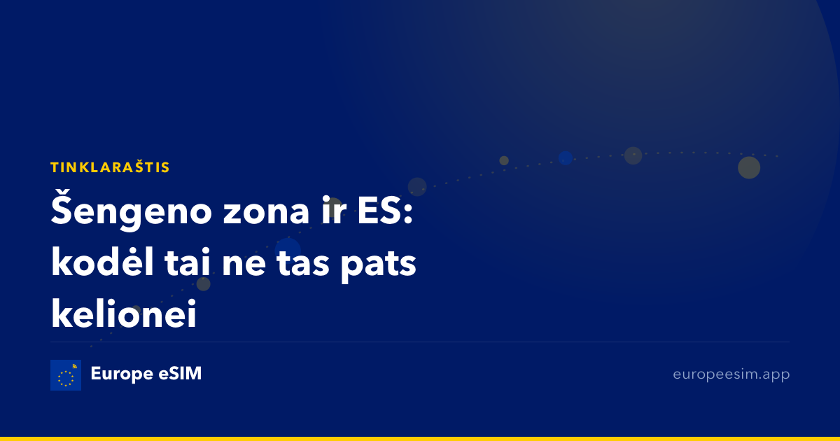 Šengeno zona ir ES: kodėl tai ne tas pats kelionei