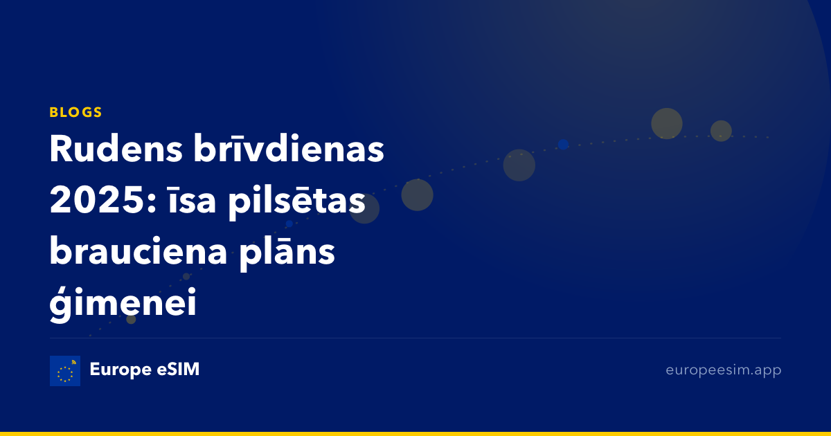 Rudens brīvdienas 2025: īsa pilsētas brauciena plāns ģimenei