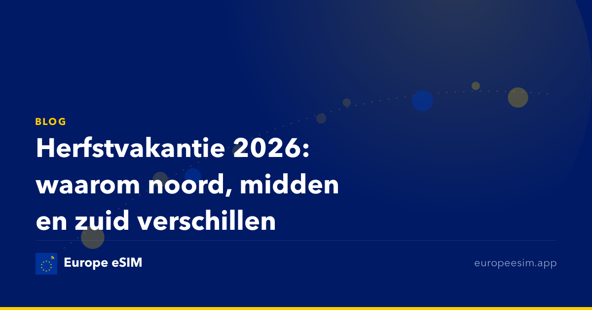 Herfstvakantie 2026: waarom noord, midden en zuid verschillen