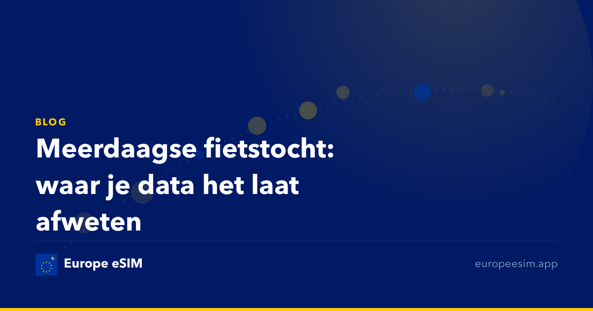 Meerdaagse fietstocht: waar je data het laat afweten