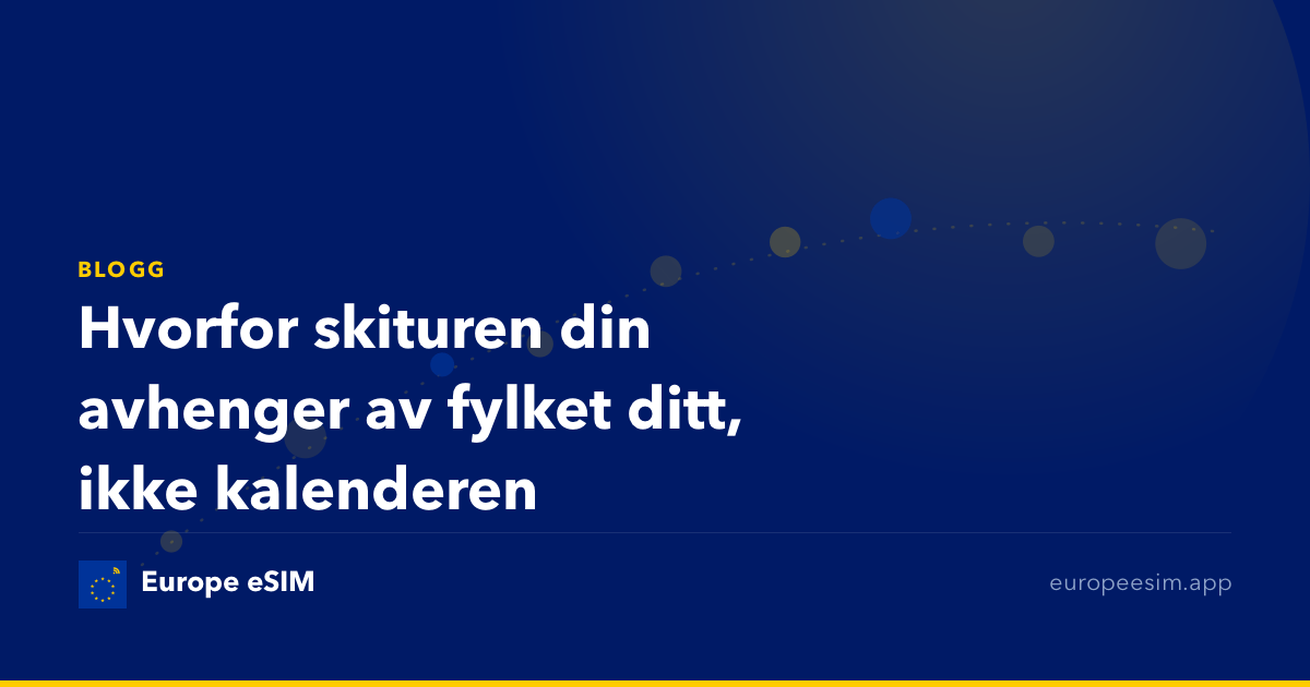 Hvorfor skituren din avhenger av fylket ditt, ikke kalenderen