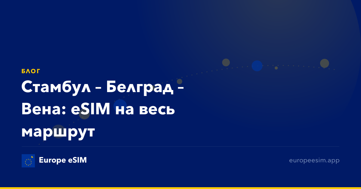 Стамбул – Белград – Вена: eSIM на весь маршрут