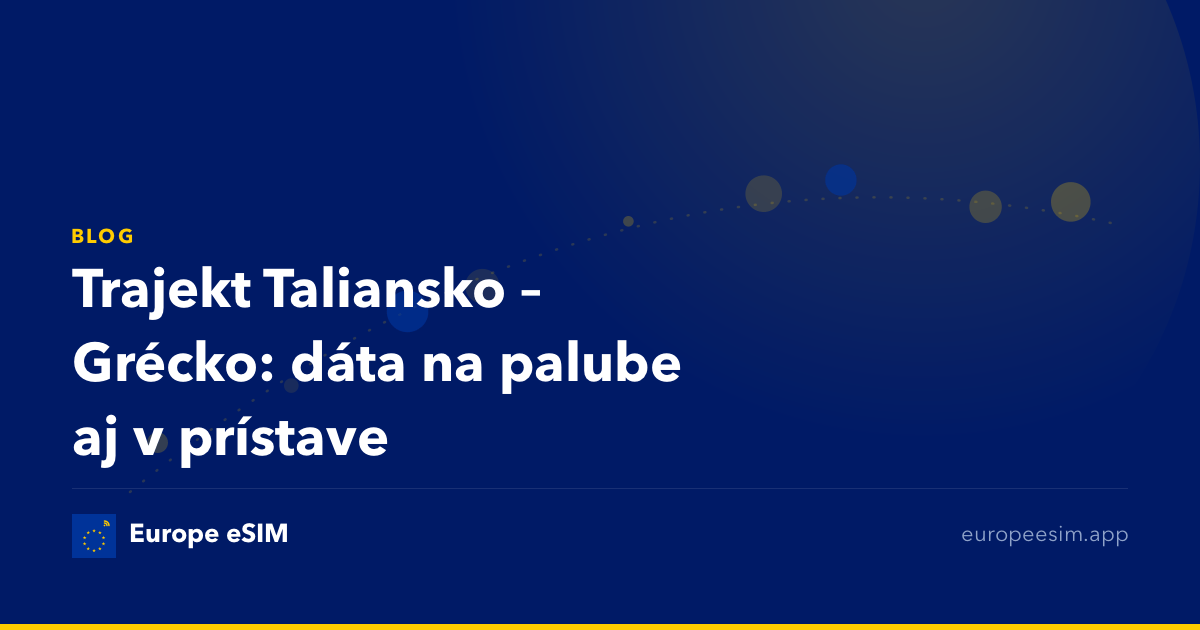 Trajekt Taliansko – Grécko: dáta na palube aj v prístave