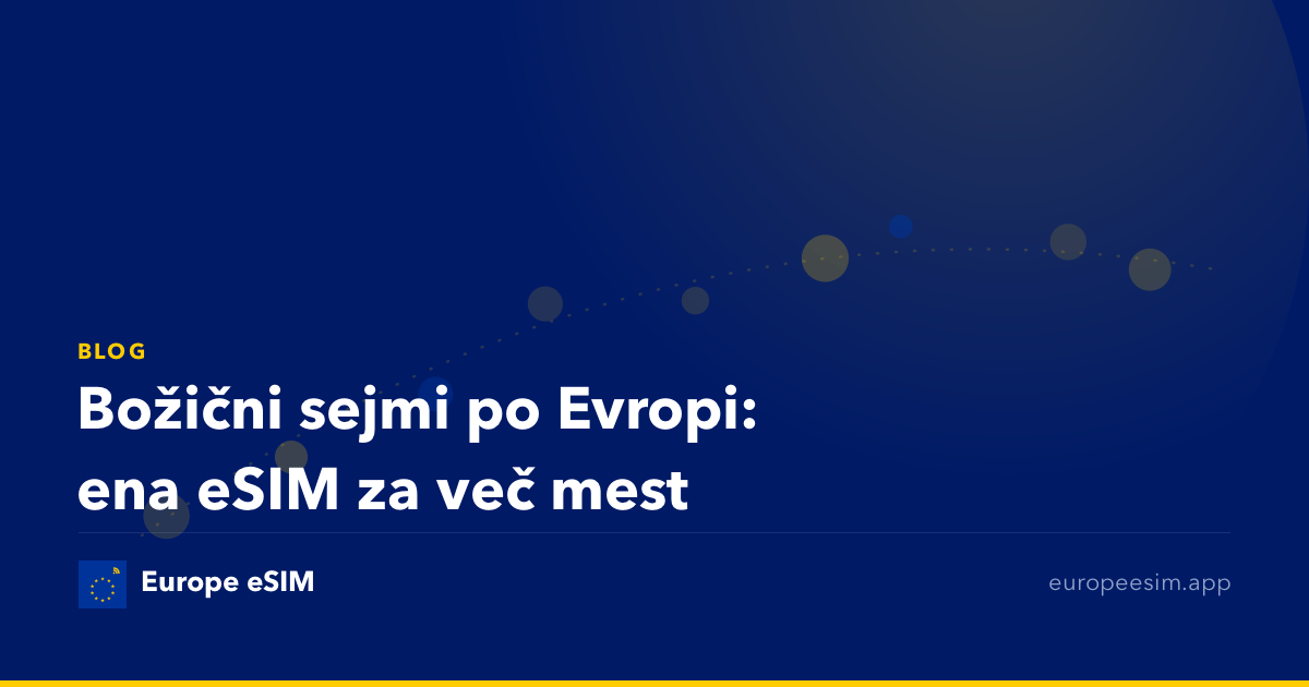 Božični sejmi po Evropi: ena eSIM za več mest