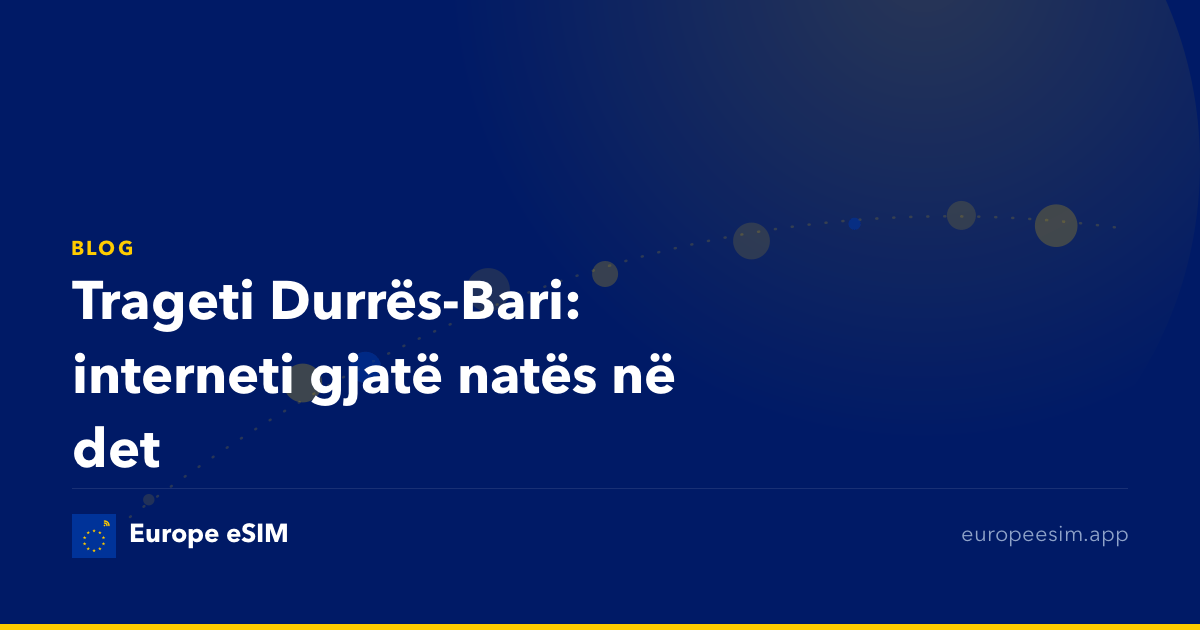 Trageti Durrës-Bari: interneti gjatë natës në det