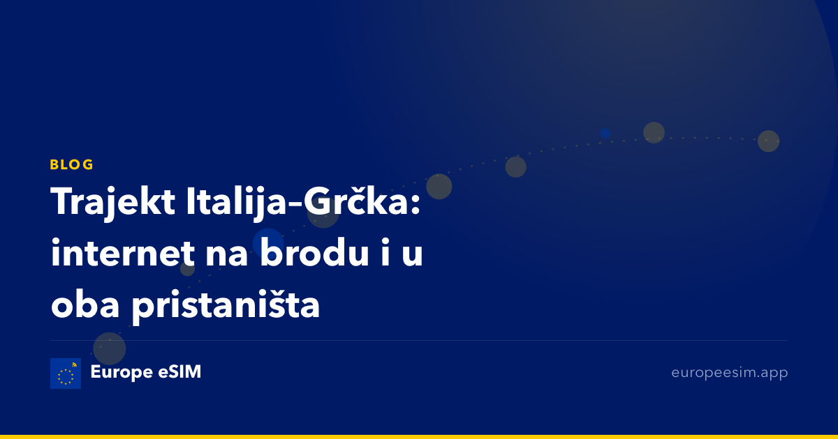 Trajekt Italija–Grčka: internet na brodu i u oba pristaništa