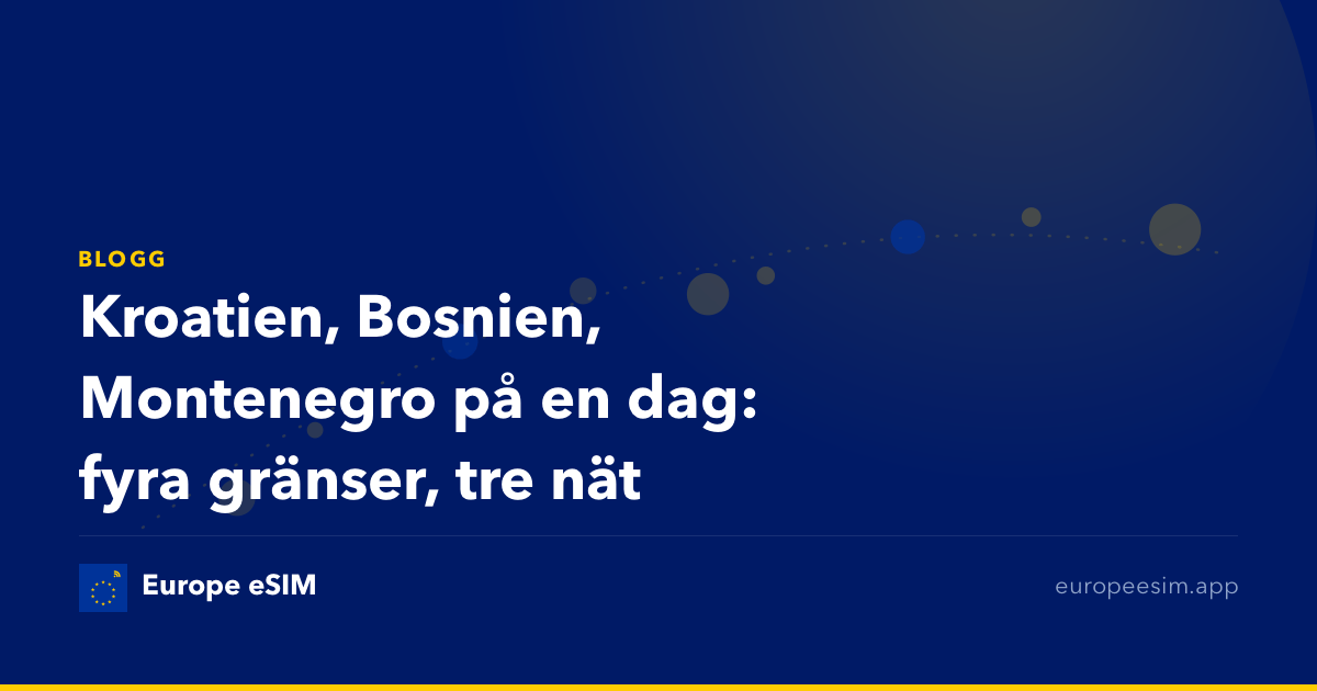 Kroatien, Bosnien, Montenegro på en dag: fyra gränser, tre nät