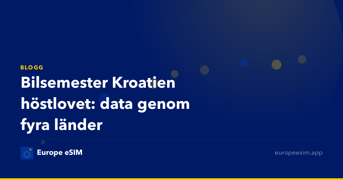 Bilsemester Kroatien höstlovet: data genom fyra länder