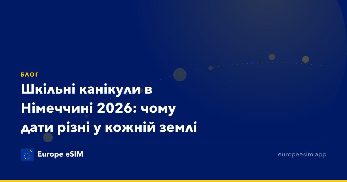 Шкільні канікули в Німеччині 2026: чому дати різні у кожній землі