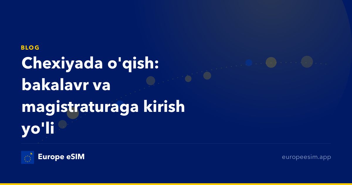 Chexiyada o'qish: bakalavr va magistraturaga kirish yo'li