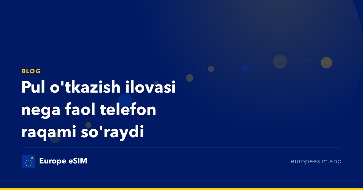 Pul o'tkazish ilovasi nega faol telefon raqami so'raydi